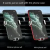 Ny 2023 uppgraderad Gravity Mount Holder Car Air Vent Clip Telefon Standfri för iPhone Samsung mer