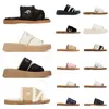 Sandálias de desenhista Woody Chinelos Marca de Luxo Lona Square Toe Letra Verão Moda Sandália Flat Mule Beach Casual Plataforma Sapatos Outdoor Home Slide Tamanho 35-42