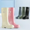 Stivali da acqua alti Donna Scarpe da pioggia in gomma Galosce impermeabili Stivali da pioggia per la sicurezza sul lavoro da giardino Botas Lluvia Femenina 240228