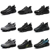 Chaussures de course GAI deux hommes femmes triple noir blanc bleu foncé maille plate-forme respirante chaussures sport sneaker