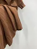 レディースニットソリッドカラーローブスリムフィット短袖の早春にハイウエスト気質女性ボタン付きミディドレス240223