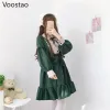 Vestido japonês kawaii lolita, vestidos de festa de chá, mulheres, babados, manga comprida, laço gótico, vestido de renda, vintage, vitoriano, doce, empregada