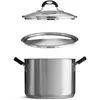 Pans BOUSSAC Lock-N-Drain Stainless Steel 6 Quart Covered Stock Pot 3 Count