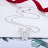 Diseñador de marca de moda Grraff Lujo Mujer de alta calidad Lo mismo con flores de diamantes Cadena ligera y elegante Estilo femenino versátil Collar de flores de cinco pétalos