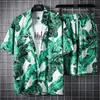 Men's Tracksuits Beach Clothes For Men 2 Piece Set Quick Dry Hawaiian Shirt and Shorts Set Men Fashion Clothing Printing Casual Outfits Summer J240305