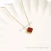 designer Jewelry NecklaceColliers pour femmes élégant 4/quatre feuilles trèfle médaillon collier de haute qualité chaînes ras du cou bijoux de créateur en acier titane cadeaux pour filles