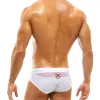 Ternos novos com push pad pad masculina de cor sólida de malha sexy costura de nadar de biquíni biquíni na moda americana de baixa cintura praia surf