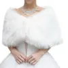 Cravatte da sposa Scialle invernale Mantello in pelliccia sintetica bianca Cappotto avvolgente Coprispalle per feste Accessori Accessorio da sposa301W