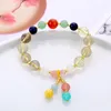 Charm Bracelets 2024 Simple Chinese Style Bracelet Multi-circle Tassel Wind Round Bead Fantasy Starry Glass For Women