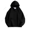 Solid color hooded sweatshirt shoulder down top loose casual hooded jacket mens 400G plush and thickened trendy brand