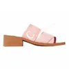 2024 Fashion Designer Platform Sandals Womens Sliders White Black Pink Beige Slippers Flat Slides Lady Low Heels Beach Shoes