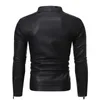 Pu casual jaqueta de couro dos homens primavera outono casaco motocicleta motociclista fino ajuste outwear masculino preto azul roupas plus size s3xl 240220