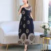 Dress New Hot Casual Fashion Summer Dresses For Women 2023 Vintage Elegant Short Sleeve Printing Women Dress ONeck Women Clothing