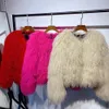 2023 New Fashion Warm Short Beach Wool Fur Coat for Women 231128