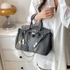 Internet celebrity handbags Female 2022 new niche designer commuter handbag Western denim shoulder crossbody bag