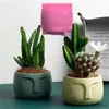 Candles Nordic creative facial succulent plant flowerpot resin silicone mold facial storage tank candle cup concrete cement gypsum mold