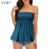 Camis Streetwear Tops Women T Shirt 2021New Summer Sexig backless strapless Beach Tops Tees xxl xxxl Blue Orange Green Female T Shirts