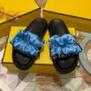 Designer Flat Slippers Luxury Slides Flip Flops Sandaler Famous Designer Women Jacquard Fashion Ladies Home Slide Summer Beach Mules