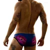 Underpants Men Briefs Flowers Printed Breathable Elastic Cotton Beachwear Male Underwear Sexy For Beach