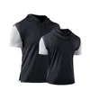 Abbigliamento da palestra T-shirt da corsa traspirante Top sportivo Tute da allenamento da uomo T-shirt a maniche corte Maglie da basket maschili Falso in due pezzi