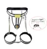Model-Y Female Underwear Stainless Steel Belt Devices Bondage Restraint Pants with Chain Legcuffs Adult Sex Toys For Women4728819