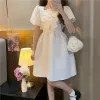 Vestido roupas midi bonito fada vestidos femininos 2023 kawaii branco aniversário vestido feminino xxl novo na moda solto estético estilo coreano