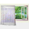Rideau pare-soleil en Tulle transparent pour fenêtre, ensemble imprimé Floral, rideaux à œillets, panneau de cantonnière en Voile