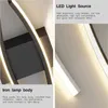 Настенный светильник Минималистичный светодиодный настенный светильник для спальни Декор для дивана Фон Внутренние настенные светильники Настенное бра для коридора Проход Черное белое золото