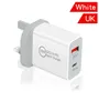 18W PD ładowarki Dual USB Szybka ładowarka USB QC3.0 Typ C ładowarka ścianowa 10 W USA/UE/UK Adapter wtyka