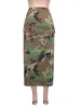 Abiti Gonna cargo mimetica Abbigliamento donna Y2k Tendenza Tasca asimmetrica Alta divisa Camo Gonne lunghe lunghe Street Style Sxxl