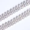 Rts Fine Jewelry 10mm Wide Single Row Vvs Moissanite Diamond Iced Out Cuban Link Chain Necklace