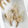 Mini Pampas Gypsophila Natural Dried Flower bevarad bukett för Babysbreath Home Wedding Decoration POGRAPHY BACKDROP DECOR 240223