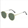 Sonnenbrille aus reinem Metall mit rundem Rahmen für Männer und Frauen, universeller roter UV-Schutz, Luxusbrille, kostengünstiger Sonnenschutz, Spiegel, Großhandel