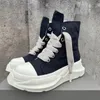 Scarpe casual in pelle roccia ad alto taglio stivali da design da donna stivali da donna con stivale da scarpe da scarpe da scarpe da scarpe da ginnastica in gomma in pizzo ad alta sneaker con sneaker