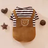 Hondenkleding Kleine overalls Zomerbeer Pommeren Teddy Superleuke kleding Lente en herfst Strijd Kattenkleding Nieuwigheid Gestreept huisdier