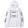 Custom Hoodies DIY Image Print Clothing Customized Sport Casual Sweatshirt Hoodie Pullover Size XS-4XL 240220