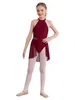 Abbigliamento da palcoscenico Body per balletto senza maniche per bambina, vestito in pizzo floreale, moderno, danza lirica, ginnastica, body per pattinaggio di figura