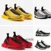 Novo para 2024 Sapatos Casuais Sorrento Sock Sneakers Mens com Strass Cristais Slip-on Stretch Socks Malha Preto Branco Vermelho Glitter Runner Trainers Box