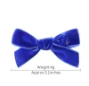 3 Inch Solid Veet Bows For Girls Clips Baby Boutique Hairpin Handmade Barrettes Headwear Kids Hair Accessories 2024