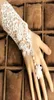Nouveau Design dentelle perle blanc noir gants de mariage gants de mariée arc sans doigts longueur de poignet gant accessoires de mariage 3414610