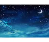 Blu scuro Cielo notturno Glitter Stelle Pografia Fondali Vinile Crescent Moon Bambini Bambini Studio Ritratto Po Spara Sfondi3718585