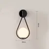 Vägglampa modern led glasboll e27 loft ljus för vardagsrum kök nordisk heminredning guld metall sconce armatur