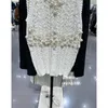 Damenpullover, Perlenperlen, Luxus-Pullover, Weste, ärmellos, Tank, weiße Farbe, eleganter Trend-Pullover, Tanks, Y2k-Homme