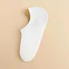 Kadın Çoraplar İlkbahar/Yaz Düz Renkli Dikey Şerit Silikon Slip Slip Sıkı Düşmez Topuk Sığ Görünmez