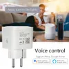 EU Smart Socket WiFi Plug 16A Power Monitor Remote Control Home Plugs Tuya SmartLife APP For Alexa Assistant 240228