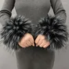 Knee Pads Womens Faux Fur Wrist Cuffs Winter Furry Arm Warmer For Cold Weather Costume