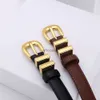 Belts Taurillon designer belts Needle 18mm genuine leather girdle woman fashionable slim womans waistband With 240305