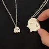 Pendentif Colliers 2PCS Acier inoxydable Kawaii Cat Couple Collier pour Femmes Hommes Mode Ami Clavicule Chaîne Cadeaux Animaux