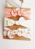 3-delige set zomer bloemen meisje hoofdband tulband schattige strikken geknoopt baby meisje hoofdbanden pasgeboren haaraccessoires cadeau met Cardboard235f5149227