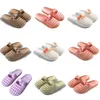 Ny produktdesigner Summer tofflor för kvinnor Green White Pink Orange Baotou Flat Bottom Bow Slipper Sandaler Fashion-012 Womens Flat Slides Gai Outdoor Shoes 88087 S